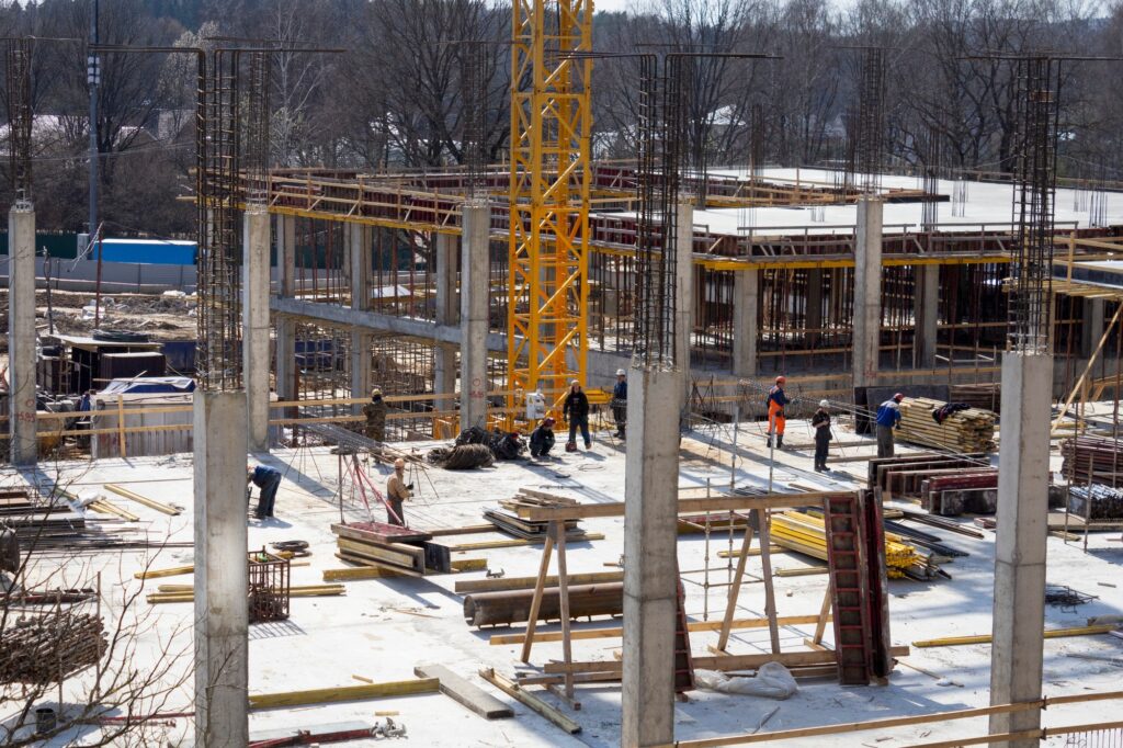 Construction in city